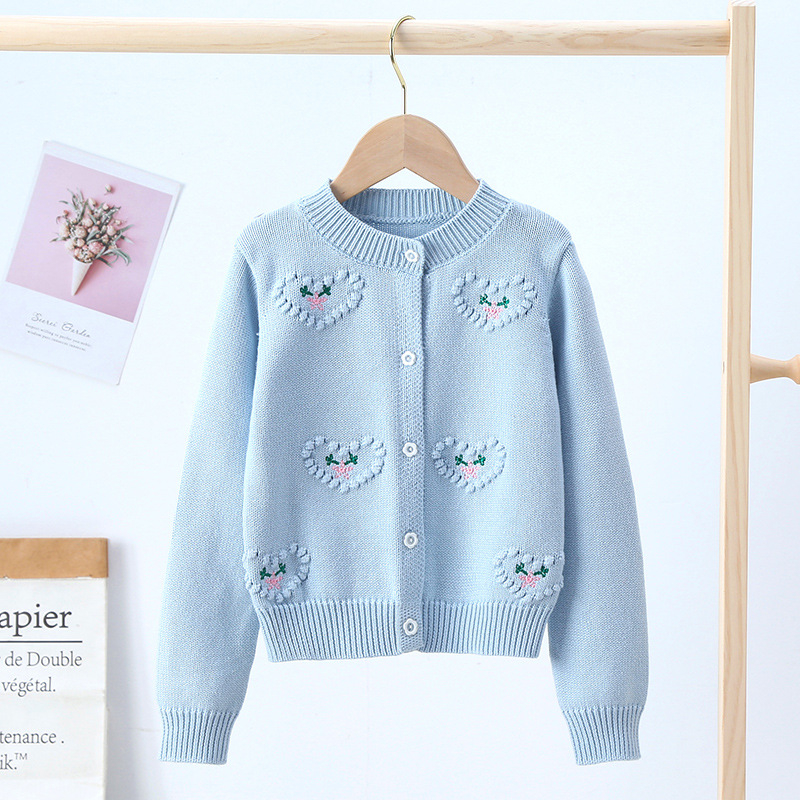 Djevojački pamučni jednostavni džemper za proljeće 2022., novi djevojački kardigan Joker, kaput, generacija kose