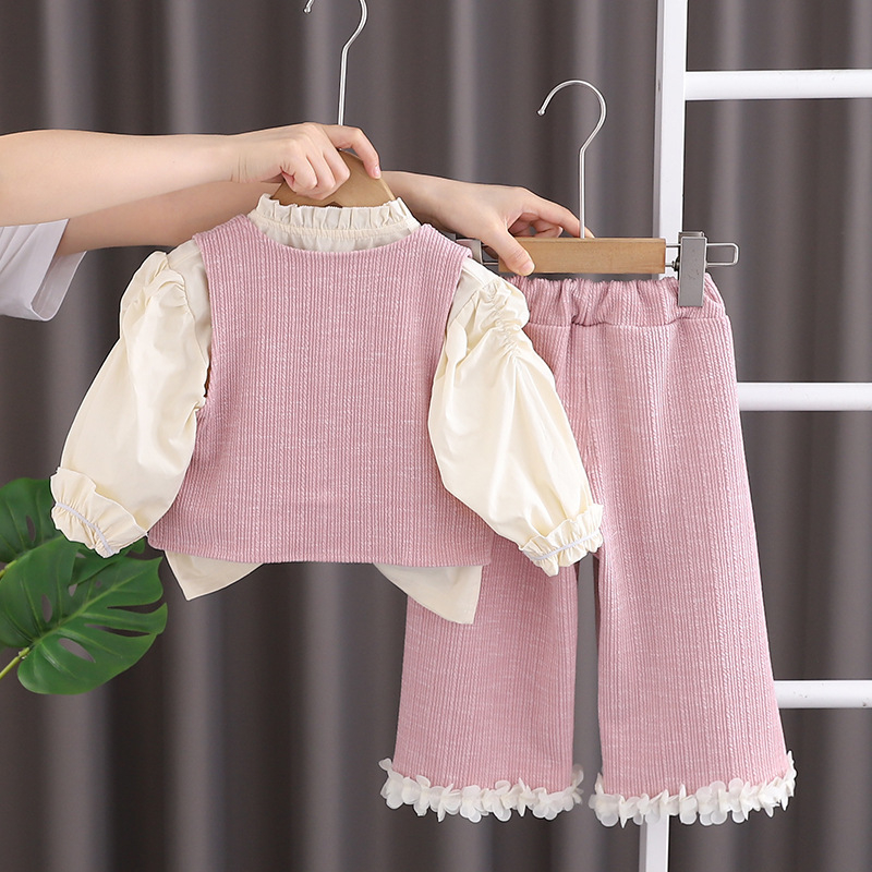 Dievčenský kostým Jarné oblečenie Detské oblečenie Jar a jeseň Malý voňavý štýl Módny západný štýl Dievčenské oblečenie 2024 Nový štýl Fried Street