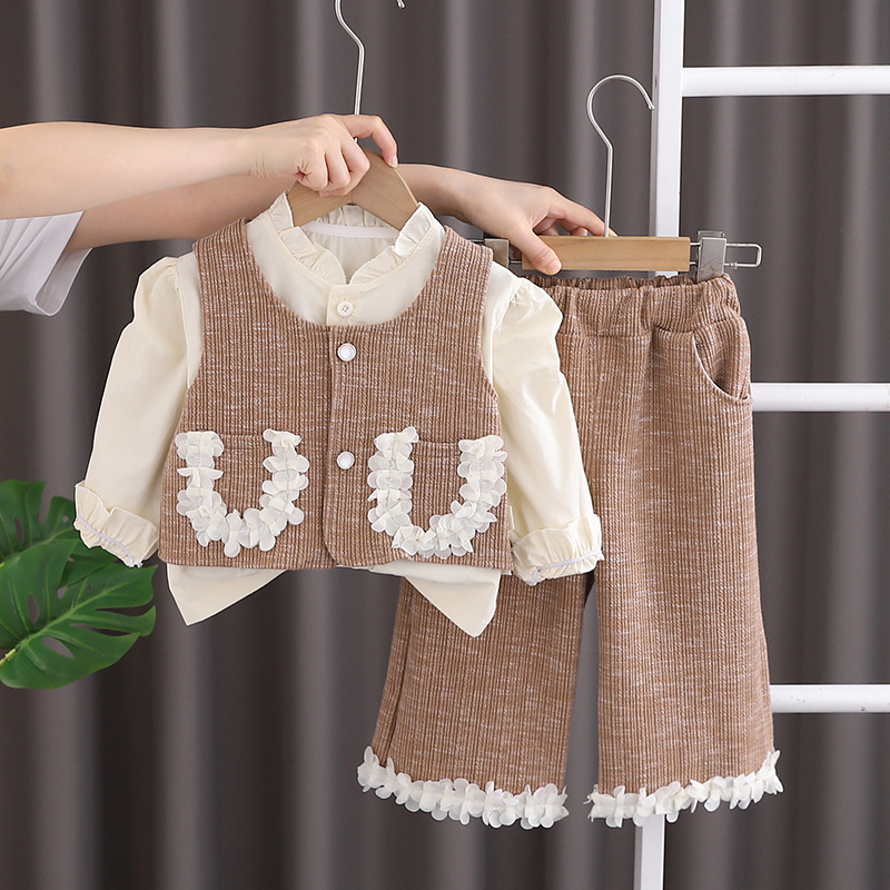 Dievčenský kostým Jarné oblečenie Detské oblečenie Jar a jeseň Malý voňavý štýl Módny západný štýl Dievčenské oblečenie 2024 Nový štýl Fried Street