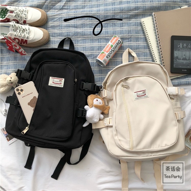 Tea Party Jaapani Harajuku Retro tööriiete õpilase seljakott meeste ja naiste vastupidav ülikoolilinnaku koolikott laiendatud reisikott