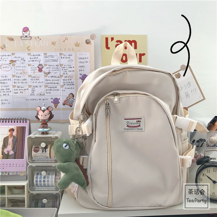 Tea Party Jaapani Harajuku Retro tööriiete õpilase seljakott meeste ja naiste vastupidav ülikoolilinnaku koolikott laiendatud reisikott