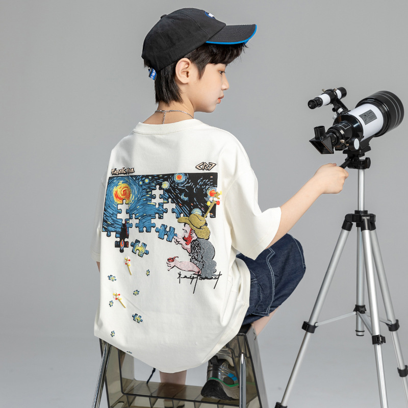 Letné tričko s krátkym rukávom Qisi Bear-Bf045