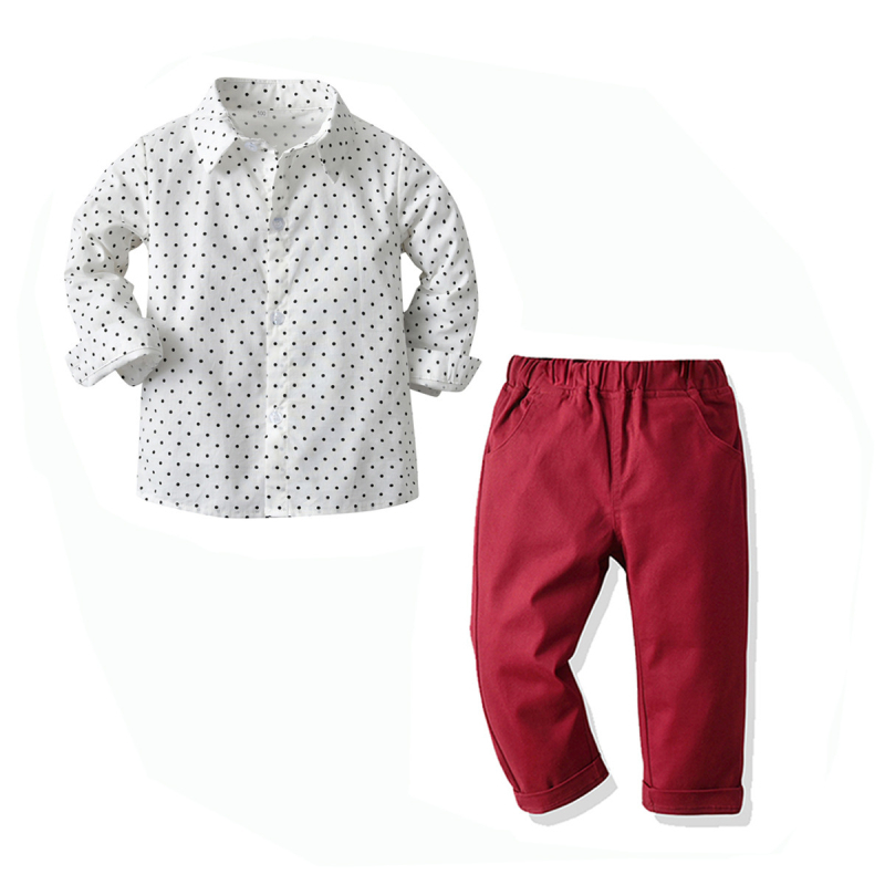 Prekogranično odijelo za dječake, europsko i američko proljeće i jesen, nove hlače dugih rukava, haljina, tvornica veleprodaje, dječja odjeća, dostava u jednom komadu