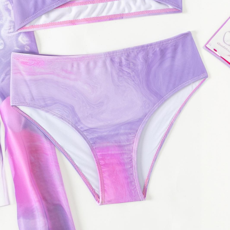 2024 Nové delené tlačené študentské trojdielne nohavice dievčenské plavky cezhraničný zahraničný obchod detské plavky továreň veľkoobchod