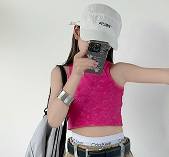 Djevojačke traper hlače širokih nogavica u američkom stilu s retro printom, novi srednji i veliki dječji tanki prsluk boje dopamina, ružičaste boje, trendi