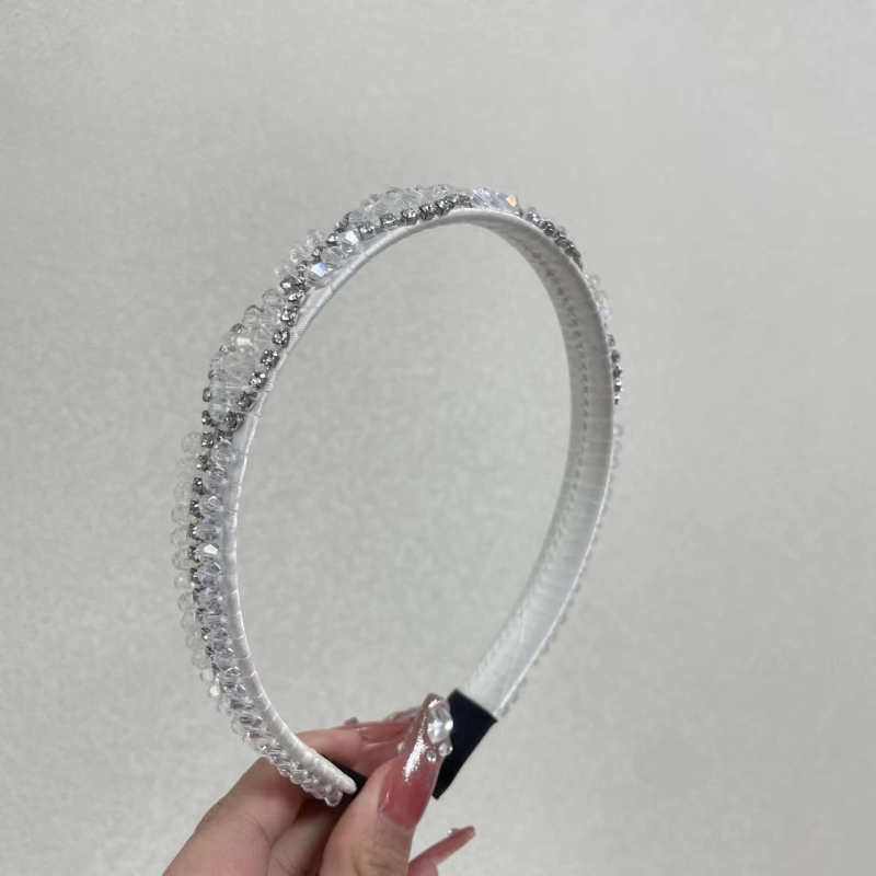 temu tarpvalstybinis sprogstamasis krištolas dviejų eilių keturių eilių krištolinis galvos juosta moteriška nuotakos galvos apdangalas Pietų Korėja paprasta šviežia galvos juosta