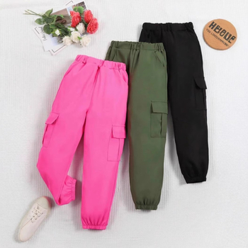 Mergaičių kombinezonai, nauji vaikiški trijų dalių kombinuoti kelnės, vidutinės klasės vaikiškos sportinės kelnės, vasarinės, nuo uodų apsaugotos laisvalaikio kelnės