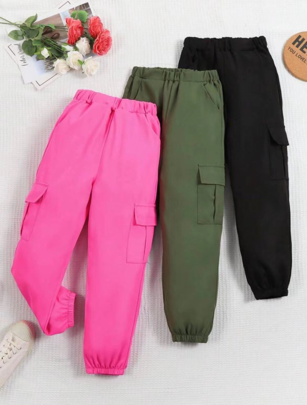 Mergaičių kombinezonai, nauji vaikiški trijų dalių kombinuoti kelnės, vidutinės klasės vaikiškos sportinės kelnės, vasarinės, nuo uodų apsaugotos laisvalaikio kelnės