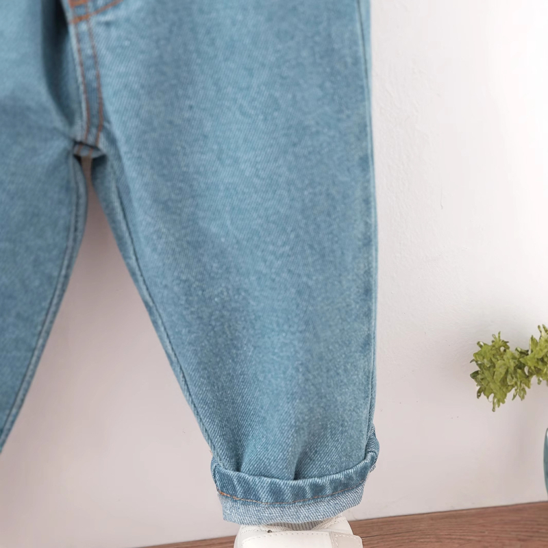 Piiriülesed laste kevad- ja sügispüksid, poiste ühevärvilised püksid, väliskaubanduse värvitavad teksad