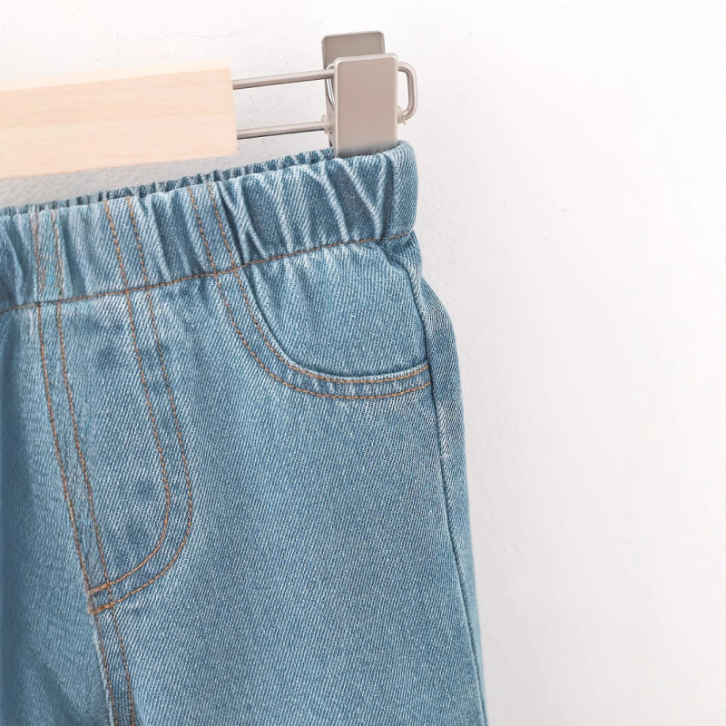 Piiriülesed laste kevad- ja sügispüksid, poiste ühevärvilised püksid, väliskaubanduse värvitavad teksad