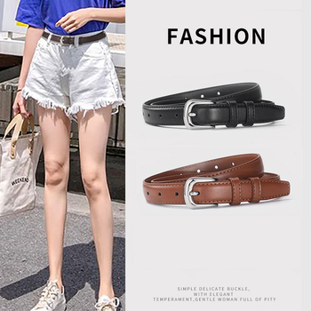 Нов дамски колан, корейски, прост, универсален, с катарама, ежедневен, с дънки, декоративен колан за панталони, студентска тенденция