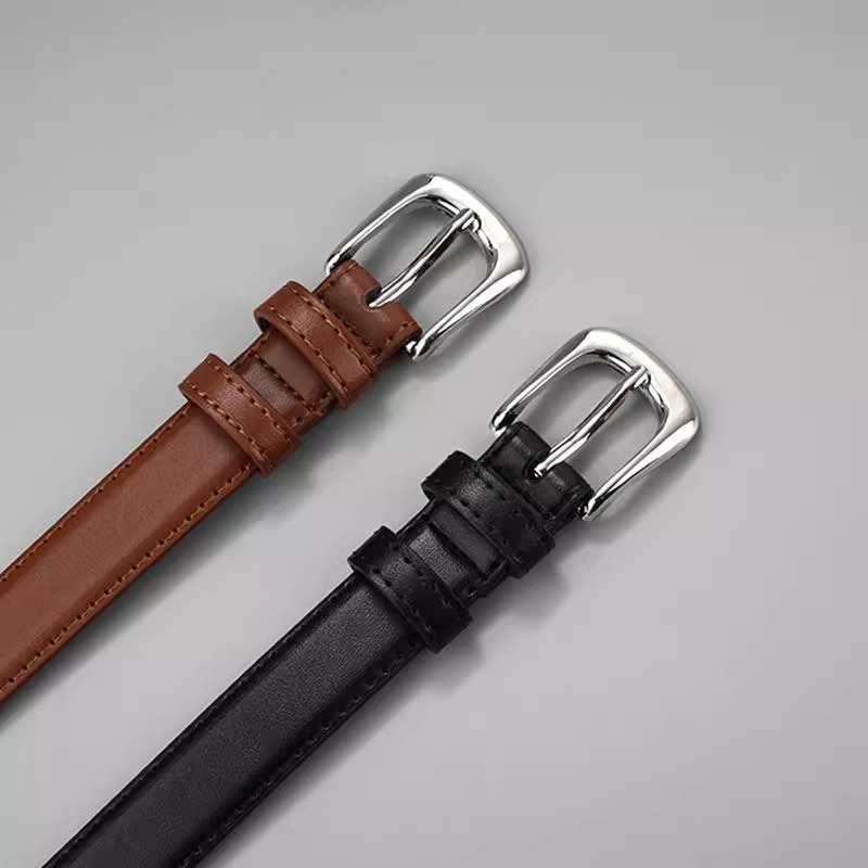 Нов дамски колан, корейски, прост, универсален, с катарама, ежедневен, с дънки, декоративен колан за панталони, студентска тенденция