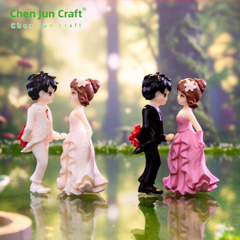 Mikromaastik loominguline romantiline ettepaneku paar tegelane DIY võtmehoidja kaunistus aksessuaarid auto lauaarvuti väikesed kaunistused