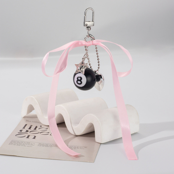 Διασυνοριακό καυτό αντικείμενο \'One Hit Win\' Ταϊβάν Ball Style 8 Μοντέρνο ασημί μεταλλικό μπρελόκ με αγκράφα σε σχήμα καρδιάς σε σχήμα καρδιάς