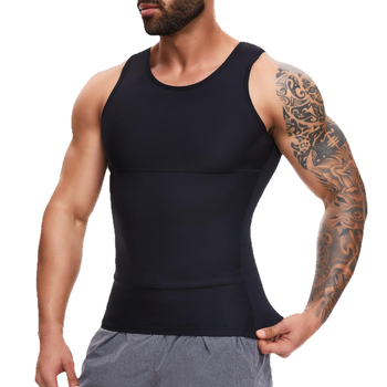 Amazoni meeste vormiv fitnessvest korsett kõhu kontrollimiseks liibuv elastne liibuv spordivest