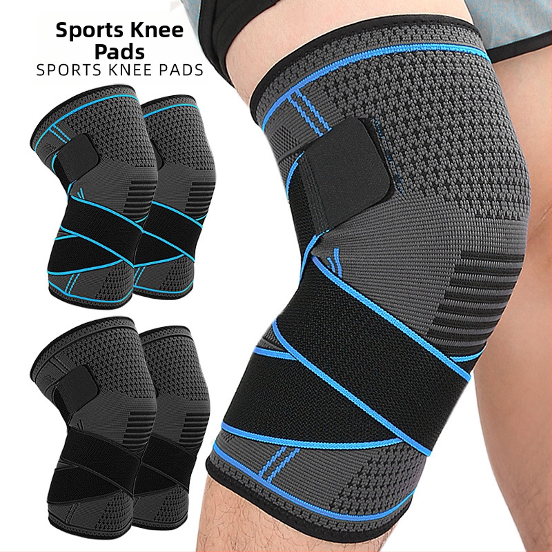 Silikónové, protišmykové, nylonové pletené, tlakové športové chrániče kolien pre mužov a ženy, jazdu na bicykli, fitness, beh, mužov a žien