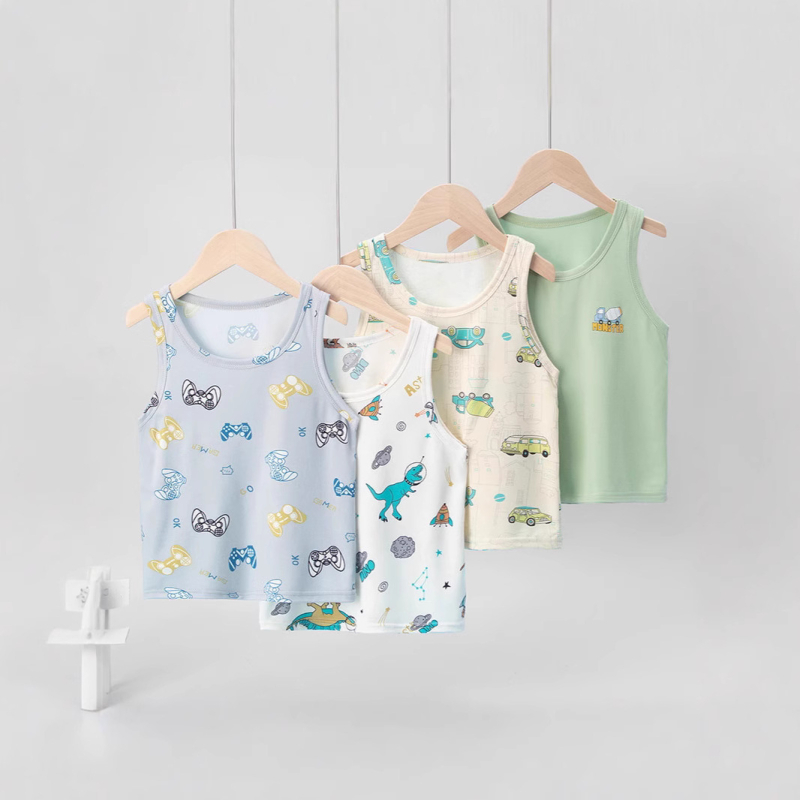 Prekogranični platformski ljetni dječji prsluk od 4 dijela, tanki udobni ležeran prsluk bez rukava za dječake i djevojčice