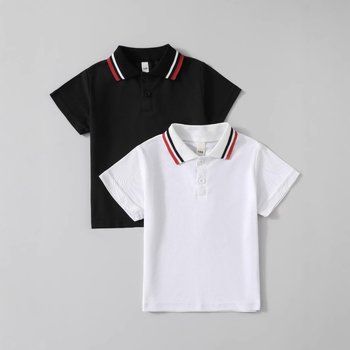 Директни доставки от фабриката през граница, налични на склад поло тениски с къс ръкав за момчета, нови летни и есенни модели, топове с яка за момчета за по-големи деца
