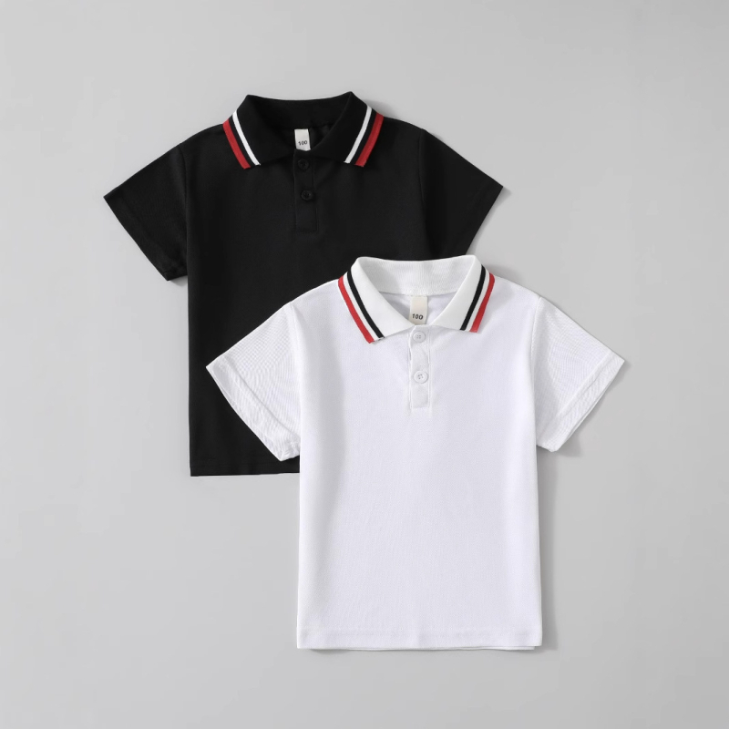 Директни доставки от фабриката през граница, налични на склад поло тениски с къс ръкав за момчета, нови летни и есенни модели, топове с яка за момчета за по-големи деца