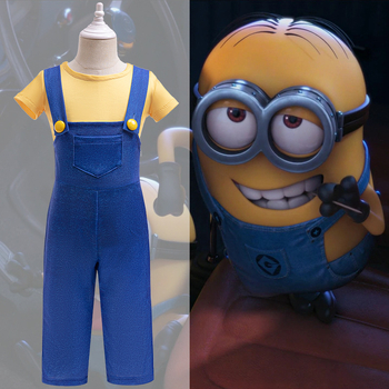 Helovino kostiumų vaikiški drabužiai Minions cosplay berniukų dviejų dalių suknelė vakarėliams