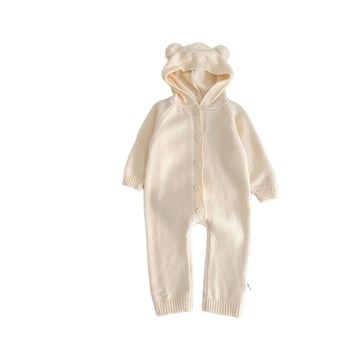 [Bunny] Νέα κορεάτικη φθινοπωρινή βρεφική φόρμα για αγόρια και κορίτσια, αρκουδάκι με κουκούλα, παχύρρευστη και ζεστή