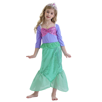 Παιδικό Φόρεμα για Κορίτσια Φθινόπωρο και Χειμώνα Χριστουγεννιάτικο Μακρυμάνικο Φούστα με Πούλιες και Ψαρονέφρι, Φόρεμα Γοργόνας, Παιδική Φούστα για Παράσταση