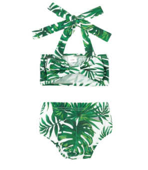 Letné šaty s krátkym rukávom a jahodovým vzorom s mašľou pre novorodencov 2025, zahraničný obchod, otvárací súbor