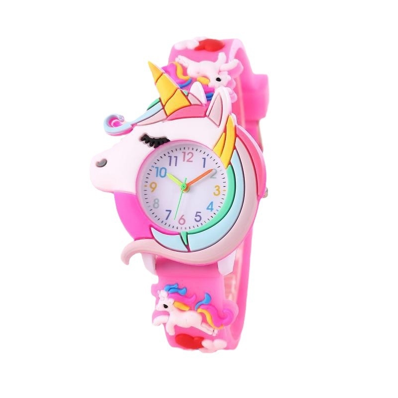 Uus laste tähekujuline ükssarvikuõpilase silikoonist multifilmikell