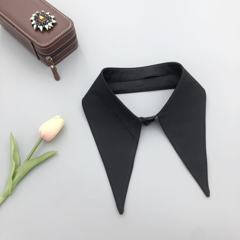 Naujas interneto garsenybių karšto pardavimo vienos apykaklės moteriški drabužiai, visų rungtynių mados tendencija, didelė atsarginė priekinė atvira paprasto stiliaus netikra apykaklė