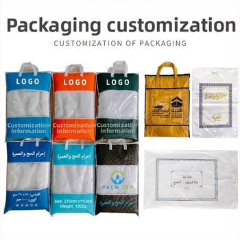 Longli tarpvalstybinis ihram hadžo rankšluostis su kutais, medvilninis musulmoniškas maldos skara, sugeriantis prakaitą ir laidus orui