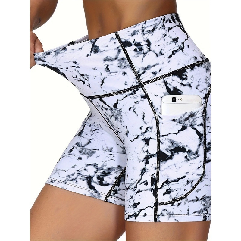 Amazon Európske a americké cezhraničné graffiti maľované potlačené boky, úzke, vysoké pásové sexy športové jogové nohavice, vrchné oblečenie