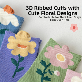 Κάλτσες για κορίτσια 2022 φθινόπωρο και χειμώνας Νέες τρισδιάστατες παιδικές κάλτσες με μικρά λουλούδια, μεσαίες και μεγάλες κάλτσες για μαθητές μέχρι τη μέση της γάμπας, χονδρικής