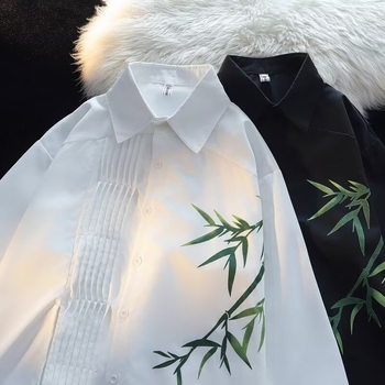 Nova kineska stilska izvezena košulja dugih rukava s kopčom za mušku odjeću, dizajn, osjećaj visokokvalitetne Tang odijelo košulje za proljeće i jesen, novi stil