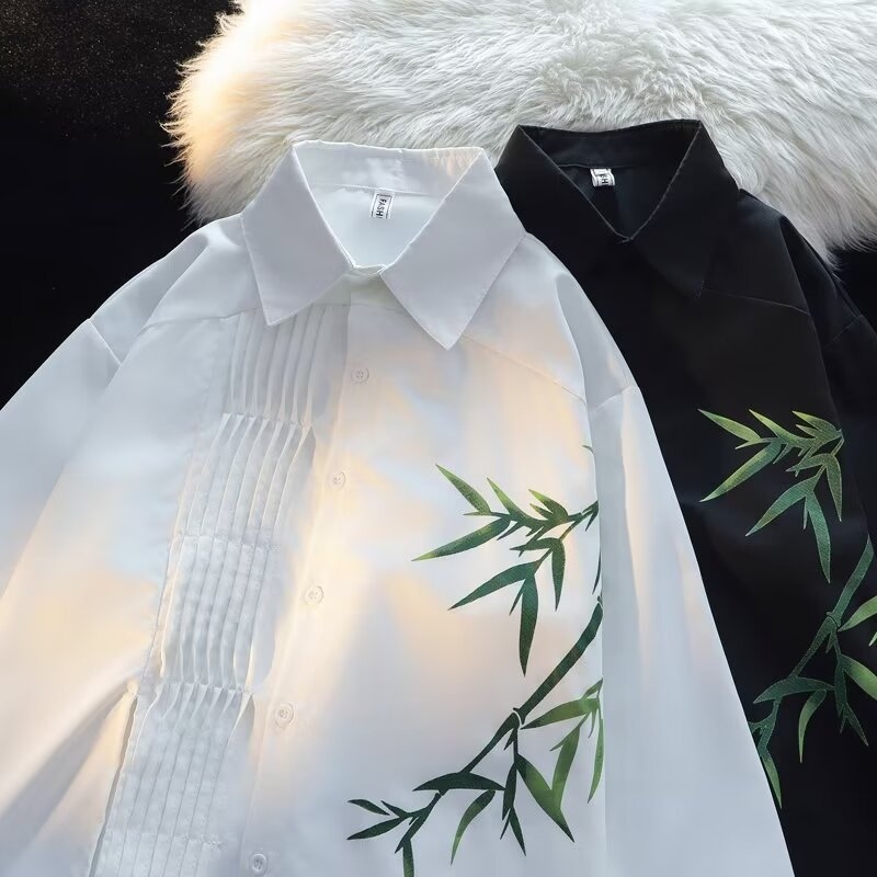 Nova kineska stilska izvezena košulja dugih rukava s kopčom za mušku odjeću, dizajn, osjećaj visokokvalitetne Tang odijelo košulje za proljeće i jesen, novi stil