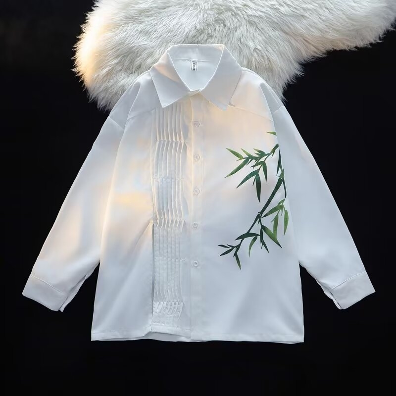 Nova kineska stilska izvezena košulja dugih rukava s kopčom za mušku odjeću, dizajn, osjećaj visokokvalitetne Tang odijelo košulje za proljeće i jesen, novi stil