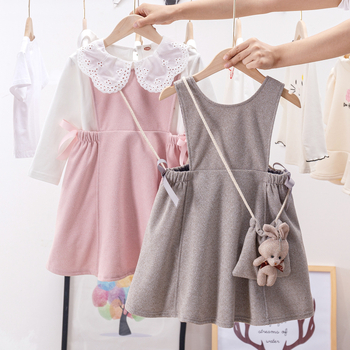 Jesenska haljina za djevojčice, proljeće i jesen 2025., novo dječje odijelo s dugim rukavima, dvodijelna haljina za bebe, princeza