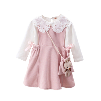 Jesenska haljina za djevojčice, proljeće i jesen 2025., novo dječje odijelo s dugim rukavima, dvodijelna haljina za bebe, princeza