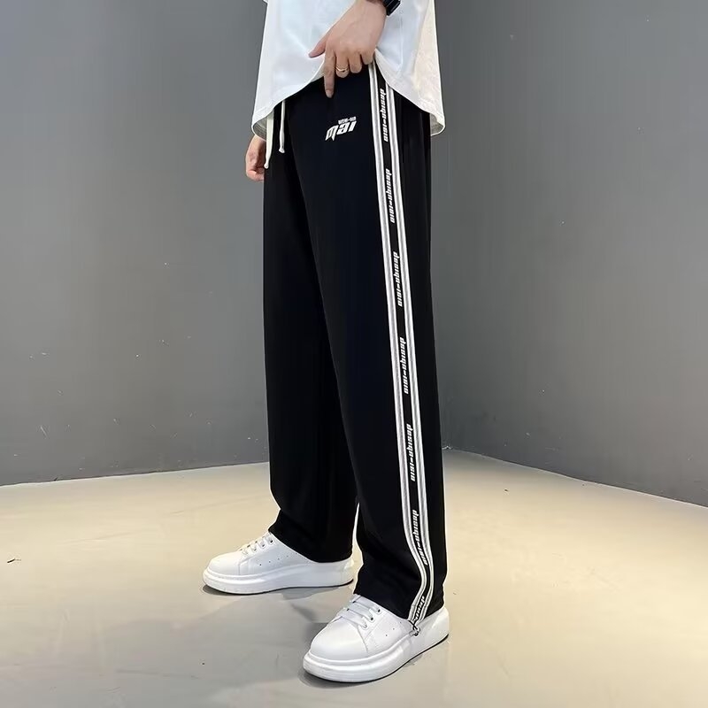 Japonský štýl Harajuku štýl Ins Módne rovné voľné nohavice so širokými nohavicami Street Retro Hong Kong štýl Pracovné oblečenie Ležérne nohavice pre mužov