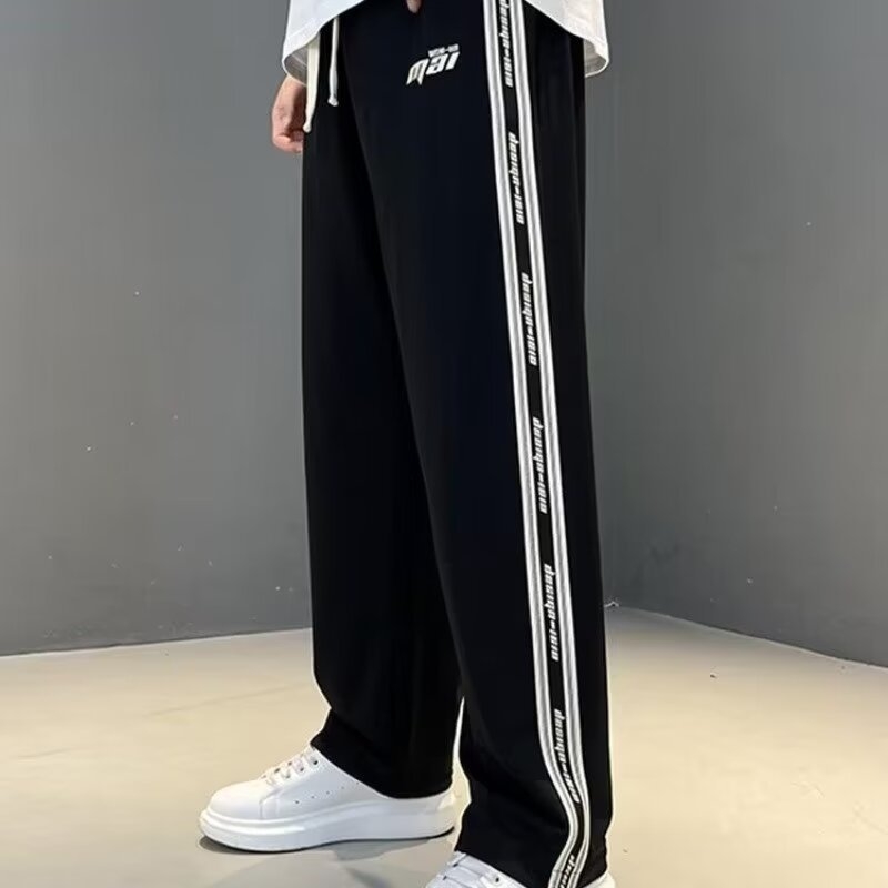 Japonský štýl Harajuku štýl Ins Módne rovné voľné nohavice so širokými nohavicami Street Retro Hong Kong štýl Pracovné oblečenie Ležérne nohavice pre mužov