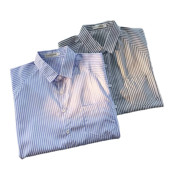 Синя раирана мъжка риза с дълъг ръкав, есенна солена база, инчова риза, ежедневна риза, палто, мъжко палто, поколение коса