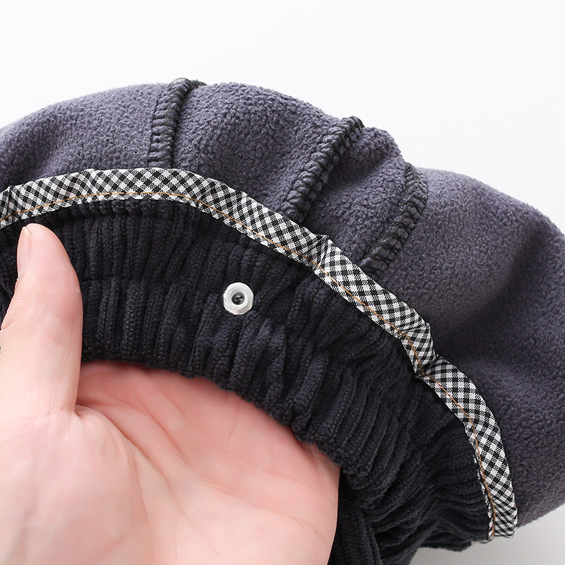 Chlapčenské zimné nohavice s flísovou podšívkou 2025, detské manšestrové štýlové zahustené jesenné a zimné integrované flísové ležérne nohavice pre malé deti