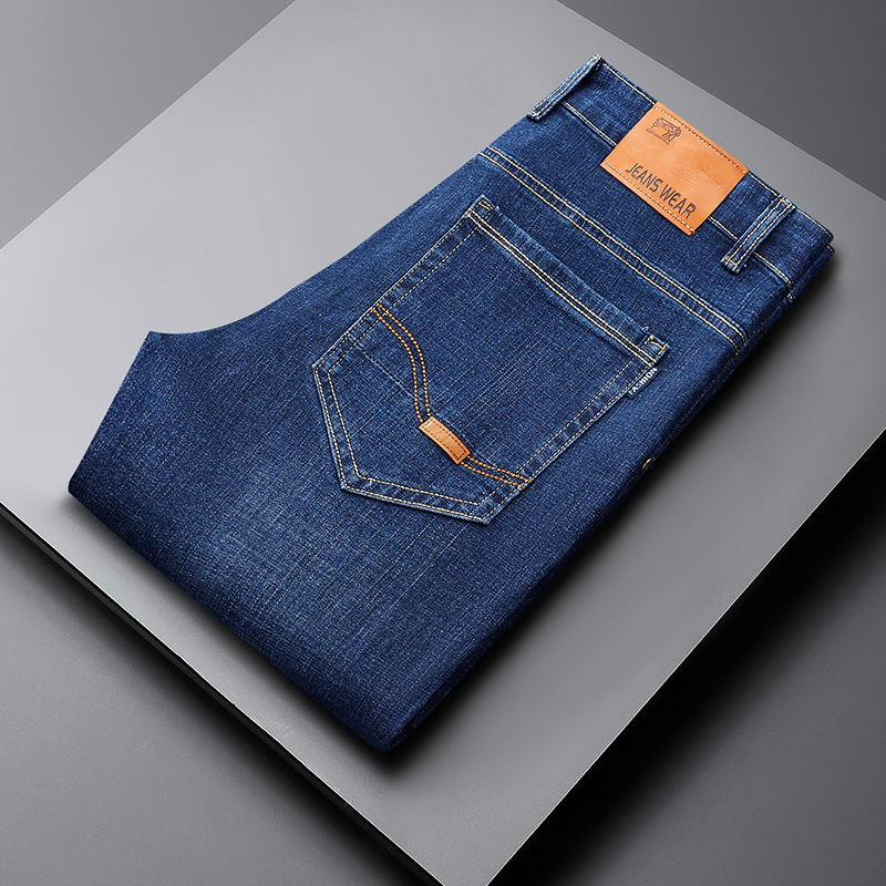 Muške traperice, nove široke, ravne, tanke, rastezljive, 2024., trendi brend, ležerne duge hlače, muške, univerzalne, rastezljive