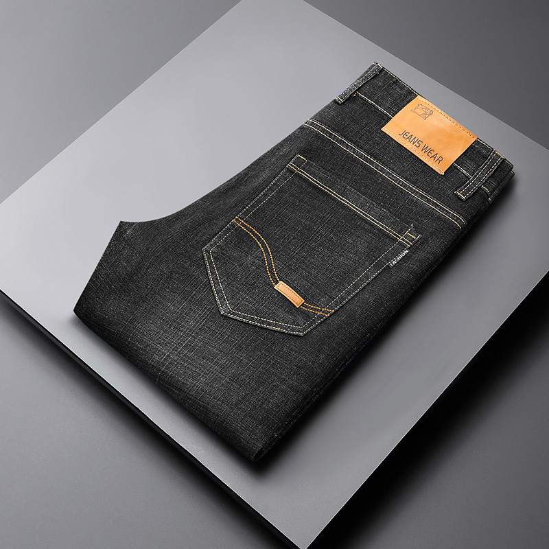 Muške traperice, nove široke, ravne, tanke, rastezljive, 2024., trendi brend, ležerne duge hlače, muške, univerzalne, rastezljive