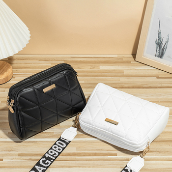 Rombična vezena torba za žene, moderna torba preko ramena, nova jednostavna torba, ležerna, jednobojna, mala kvadratna torba iz 2024.