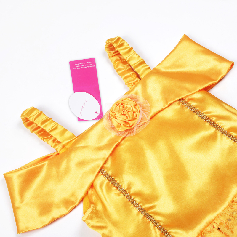 Piiriülene Euroopa ja Ameerika Belle printsessi kleit tüdrukute varrukateta sünnipäevakleit Cosplay Halloweeni kostüüm