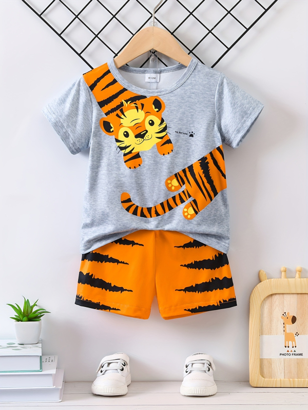 Výrobcovia priamo poskytujú rôzne vzory tigrov + potlačené šortky, všetky druhy kvalitného detského oblečenia, ochrana kvality, vysoká cena