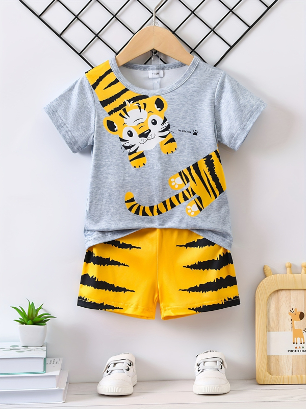 Výrobcovia priamo poskytujú rôzne vzory tigrov + potlačené šortky, všetky druhy kvalitného detského oblečenia, ochrana kvality, vysoká cena