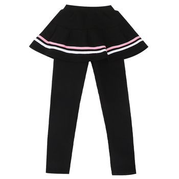 Κοριτσίστικο παντελόνι με βελούδινη φούστα, χοντρό χειμερινό εξωτερικό παντελόνι, παιδικό κολάν 2022, νέο μεγάλο παιδικό μαύρο culottes, παιδικό ένδυμα