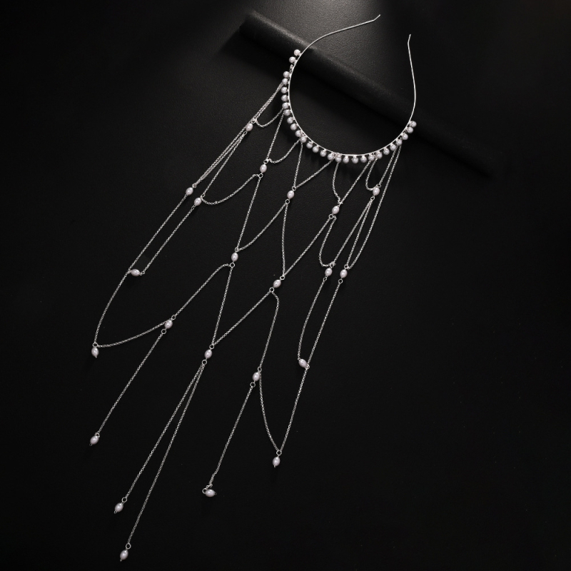 Tarpvalstybinė ugninių perlų kutais puošta plaukų juosta, aukščiausios klasės, stiliaus europietiškos ir amerikietiškos nuotakos vestuvių galvos apdangalai, paprasti nišiniai plaukų aksesuarai