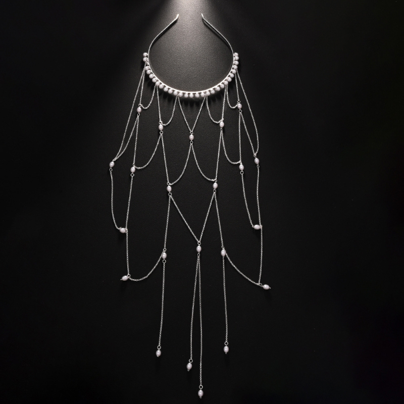 Tarpvalstybinė ugninių perlų kutais puošta plaukų juosta, aukščiausios klasės, stiliaus europietiškos ir amerikietiškos nuotakos vestuvių galvos apdangalai, paprasti nišiniai plaukų aksesuarai